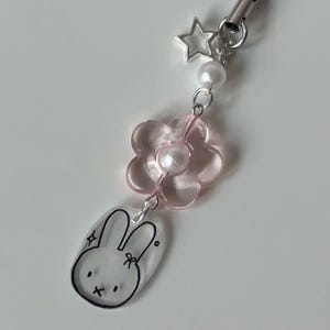 Coquette Miffy Pink Phone Charm 3 - Etsy