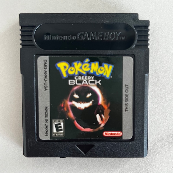 Pokemon Creepy Black Nintendo Gameboy Color GBC GBA Advanced (Hack der roten Version) mit dem Geist Creepypasta Grün Green Schwarz Kristall