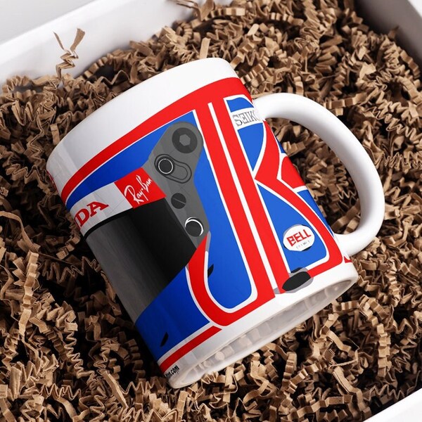 Jenson Button F1 Collectible 11oz Mug - Race Helmet Design Drinkware - Unique Motorsport Fan Gift Idea