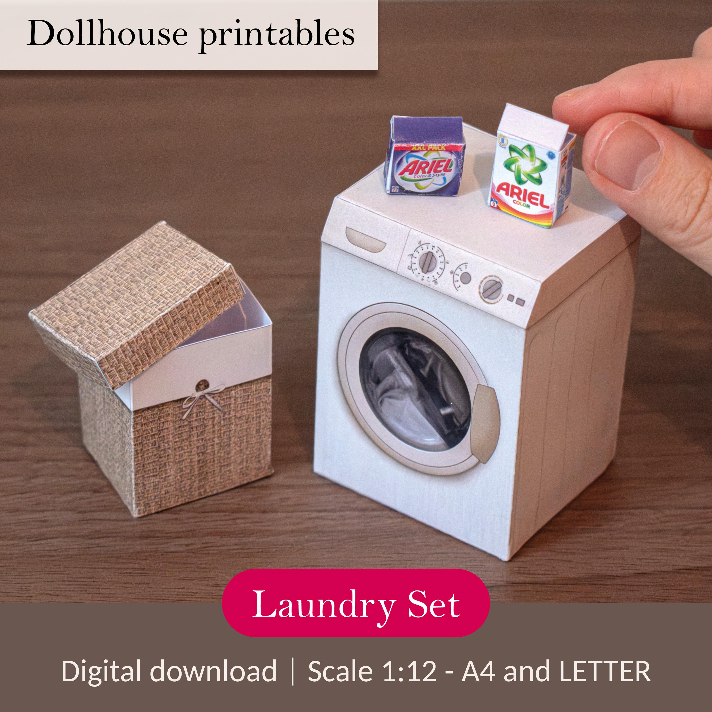 Miniatura Scatola Detersivo Per Casa Delle Bambole - Scala 1:12 - Fatto A Mano USA - Foto 6