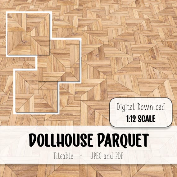 INOOMP - 36 Lames De Parquet Miniature Pour Maison De Poupée - Échelle 1/12 - Bois Marron Clair - 3 X 3 X 0,2 Cm - Installation Facile - Décoration Réaliste