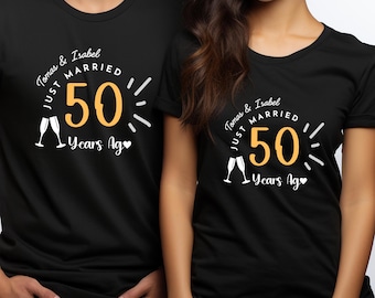 50th Anniversary Matching T-Shirts, Personalized Wedding Gift