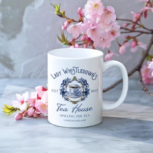 Custom Lady Whistledown's Society Papers Mug, Bridgerton Fan, Spilling the Tea Mug, Gifts for Coffee Tea Lovers, Etsy Bestseller, Tv Show