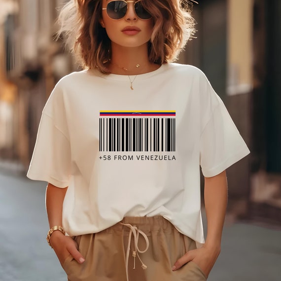 Venezuela T-Shirt, Venezuelan Flag Barcode tee, hasta el final