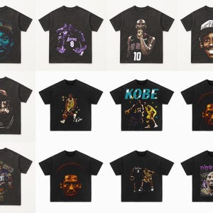 Kobe Bryant Png Bundle, 12 Vintage Basketball Oversize 16x20 Shirt Graphics For Black Shirts