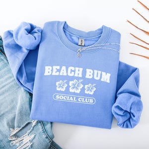 Retro Summer Beach Bum Sweatshirt, Ocean Beach Sweater, Summer Beach Trip, Beach Sweatshirt For Women, Beachy Sweatshirt, Beach Lover Gift