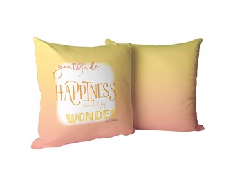 Gratitude Quote Pillow Decorative Pillow Decor Happiness Quote Happy Quote Pillow Grateful Blessed Décor Quote G K Chesterton Quote Pillow