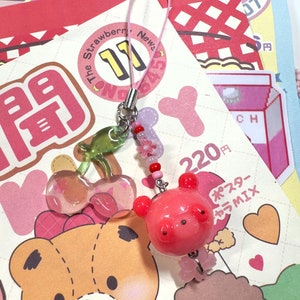 Sakura Panda | polymer clay charm | gift idea | japanese trinket | kawaii accessory | harajuku | gyaru