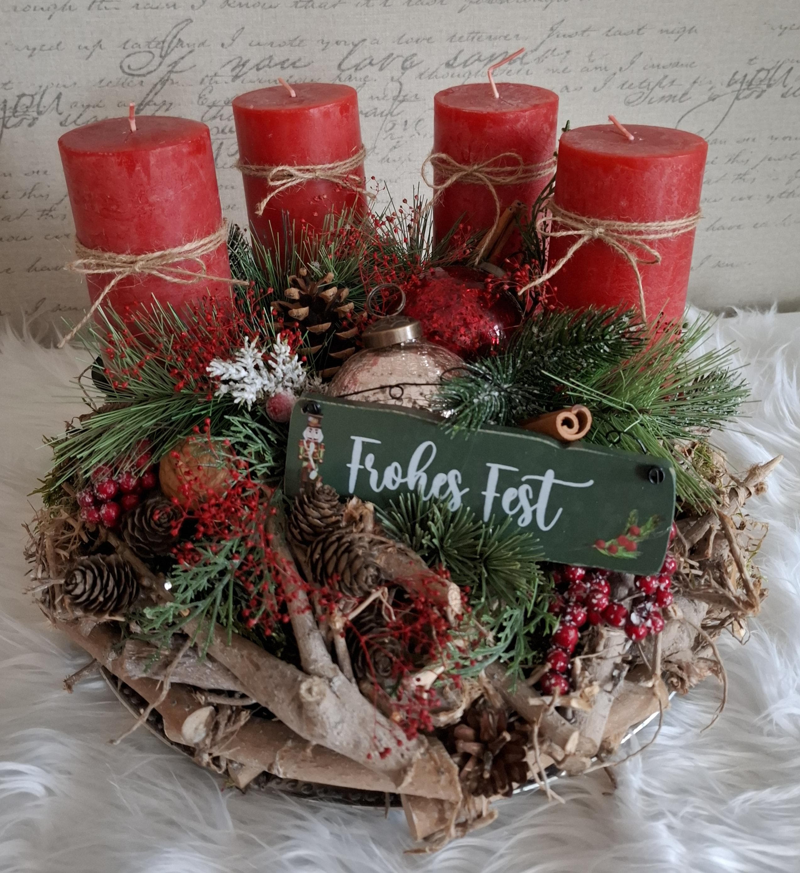 Adventskranz rustikal