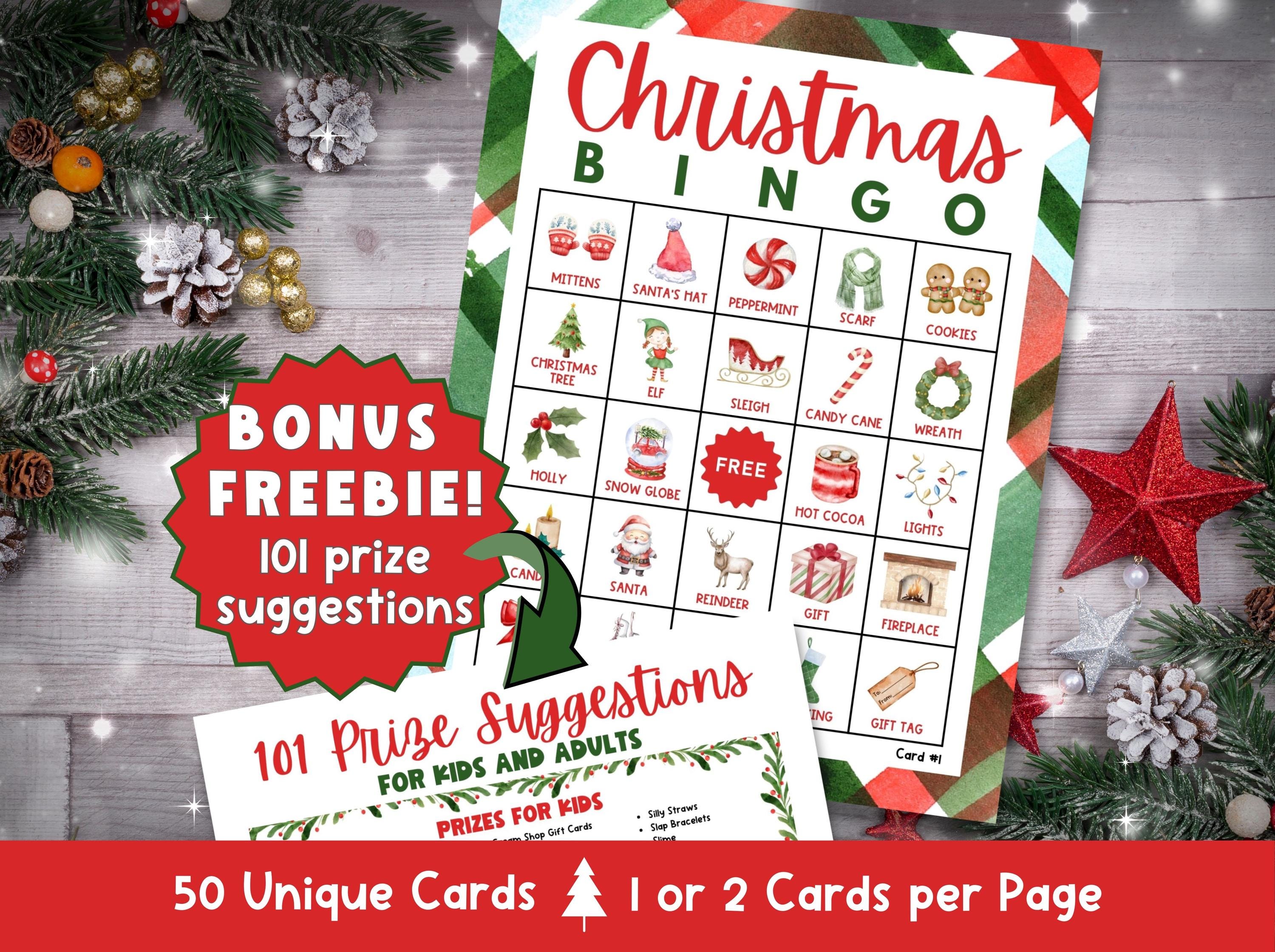 Christmas Bingo, Printable Christmas Bingo, Christmas Bingo Printable ...