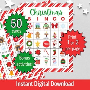 Bingo de Natal, Cartões de Bingo de Natal, Bingo de Natal para Imprimir para Crianças, Cartões de Bingo de Natal para Imprimir, Bingo de Natal para Imprimir