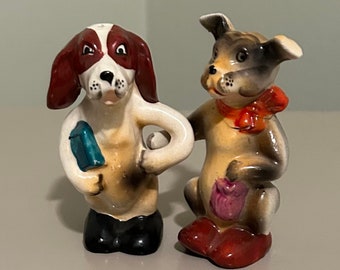 Salière et poivrière Kitschy Dogs vintage - Japon