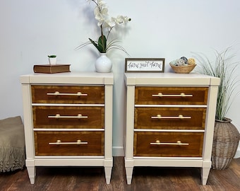 AVAILABLE! Set of 2 Vintage Nightstands (Shipping cost TBD)