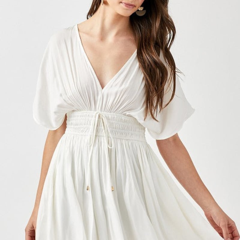 Honeycomb Smocked Low Waist Dress