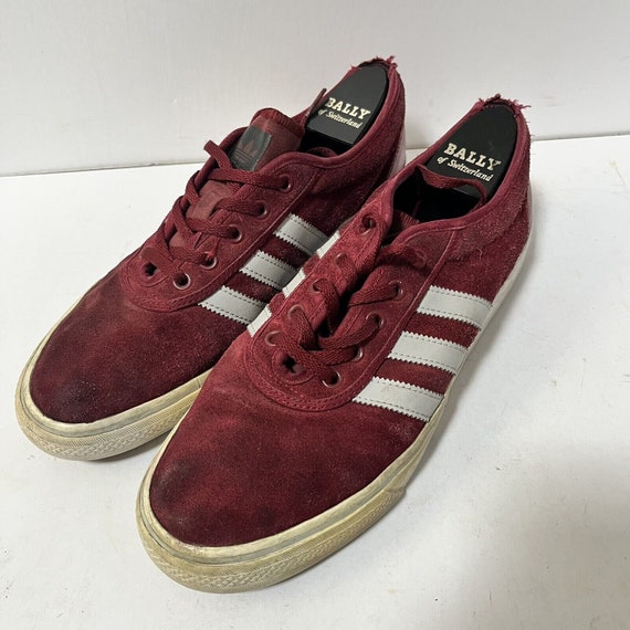 Adidas collegiate shop burgundy shoes