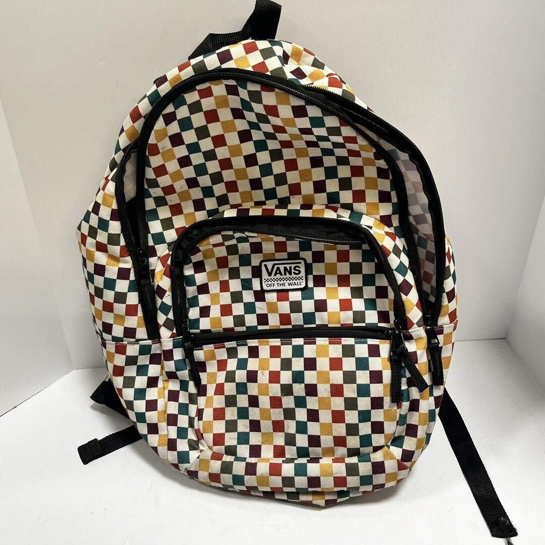 Vans Checkerboard Pattern Adjustable Strap Travel Multicolor - Etsy
