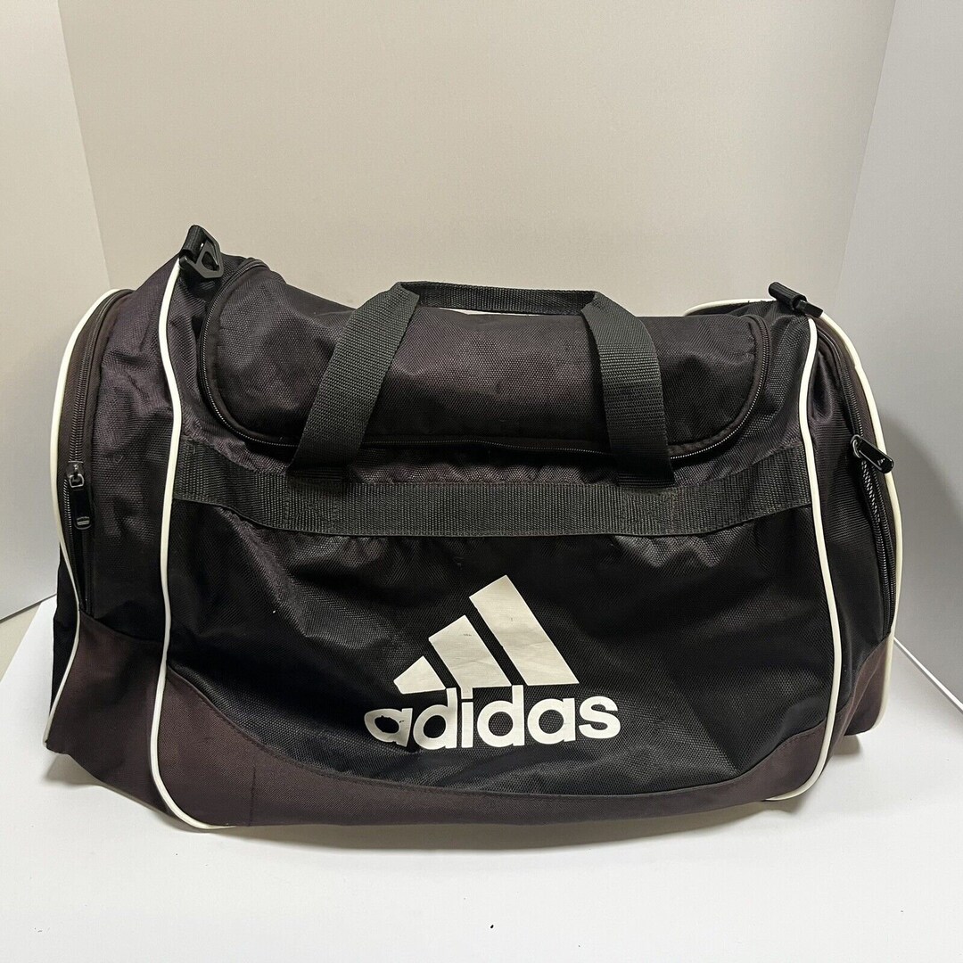 Adidas Large Duffel Sports Gym Bag Black Etsy