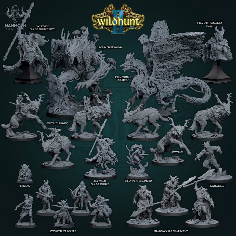 Lord Ironwood Dnd Epic Boss Minifigure Wild Hunt II Set 3d Resin