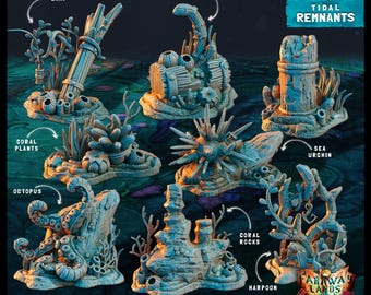 Tidal Remnants | Terrain Scatter Prop | Faraway Lands Mermaid Kingdom Set | 3D Resin Printed