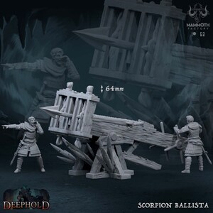 Scorpion and Crew | DnD Miniatures | Deephold Set | 3D Resin Printed