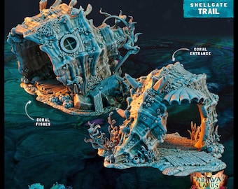 Shellgate Trail | Terrain Scatter Prop | Faraway Lands Mermaid Kingdom Set | 3D Resin Printed