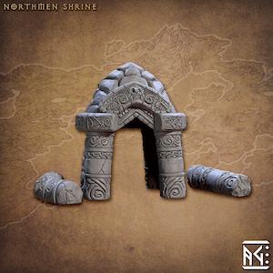 Northmen Shrine | DnD Terrain Props |Skutagaard Northmen Set | 3D Resin Printed