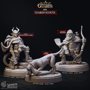 Guard Scouts | DnD Minifigures | City Guards Set | 3D Resin Printed