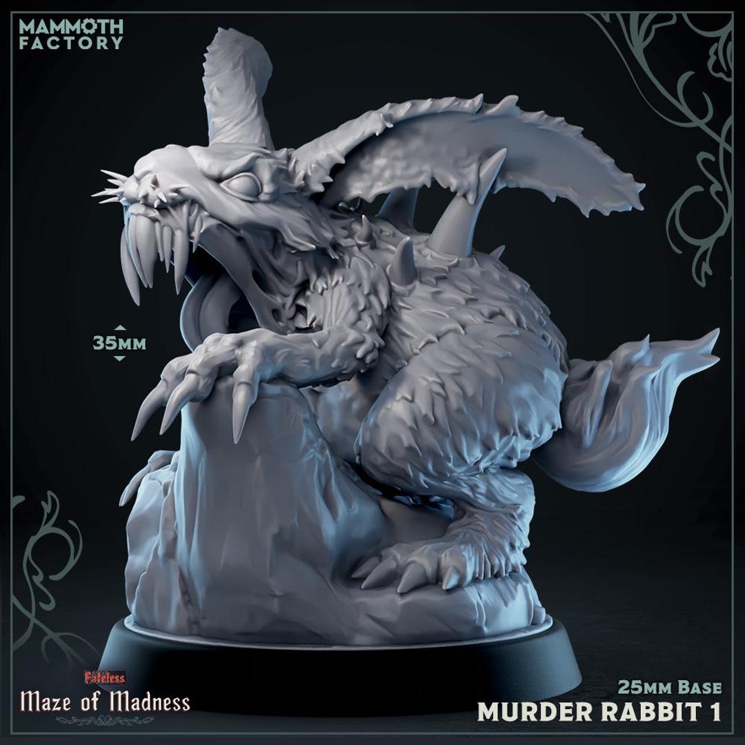 White Rabbits | Dnd Minifigures | Fateless - Maze of Madness Set | 3D ...