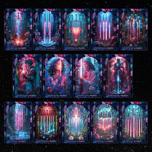 Ethereal Dream Tarot Deck Printable Digital Tarot Cards Major &amp; Minor ...