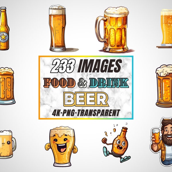 233 Beer Clipart and Watercolor Images | Cozy Brew Graphics Printable For Art and Creativity, beer png clipart