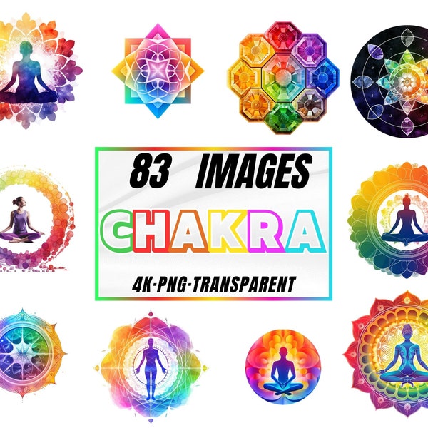 83 Chakra Images Bundle | High Quality chakra mandala PNG enlightenment, Transparent PNG, Instant Download, Commercial Use