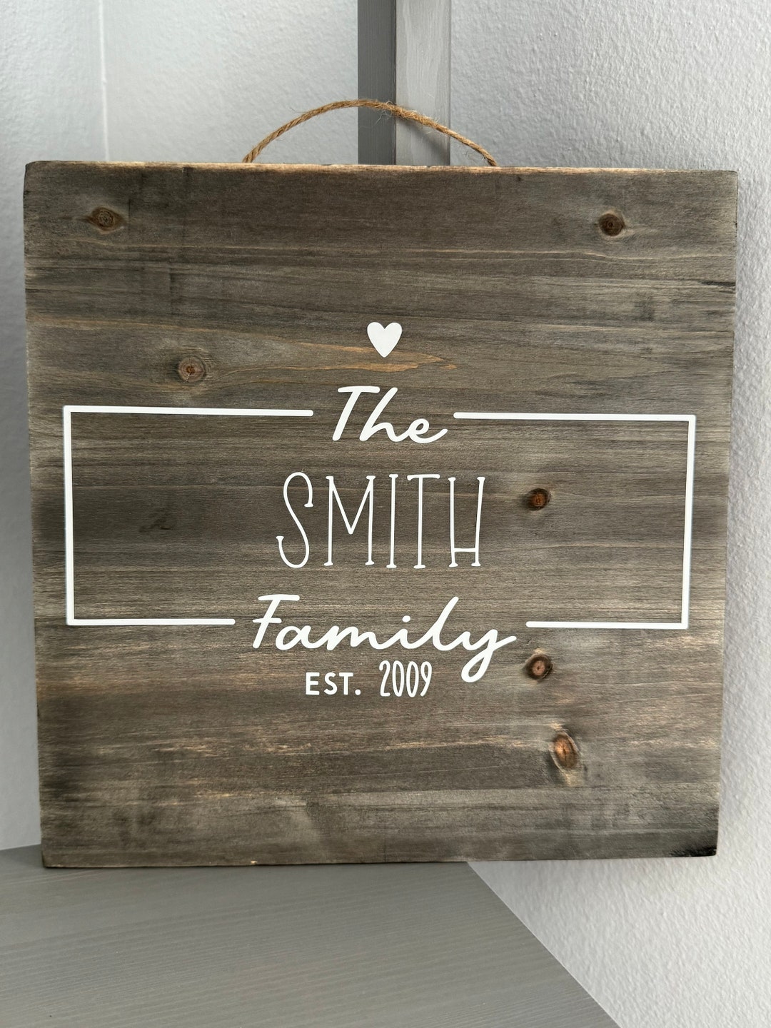 Personalized Family Established Sign 10"x10" - Etsy