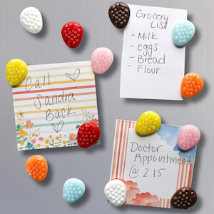 Set of 14 Gummy Strawberry Shaped Fridge Magnets | Fruit Snacks Refrigerator Magnets  | Home Gifts | Cute Fridge Magnet | Fun Kitchen Decor