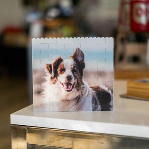 Personalized Customized Photo Building Block Puzzle - Picture Block with TEXT - Gift for Mom - Gift for Dad - Gift for couples