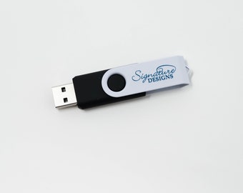 64 GB 3.0 Swivel Flash Drive with Personalization | Double Sided Printing| Metal Flash Drive | Personalized Flash Drive USB | Small Business