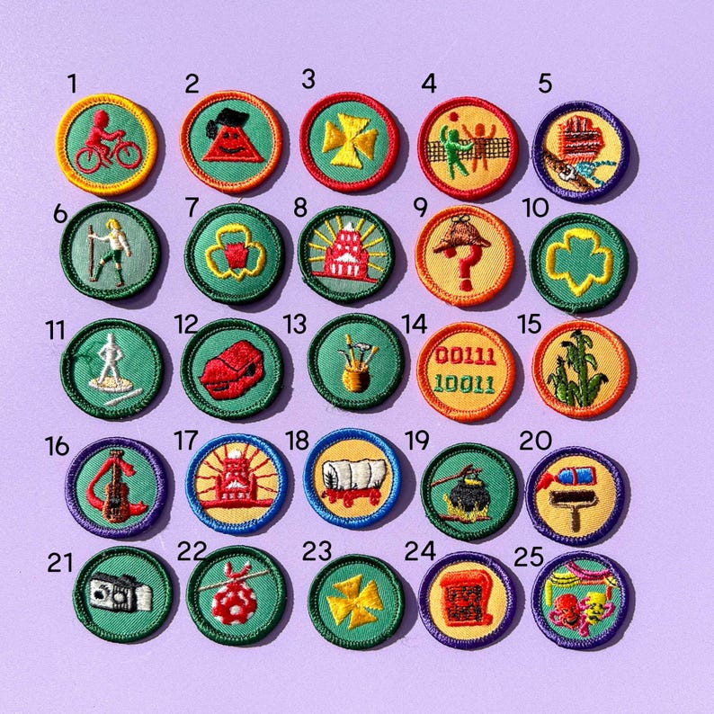 Girl Scout Vintage Patches - Small Size Multiple