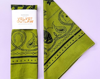 Armadillo Cotton Bandana - Multiple Colors