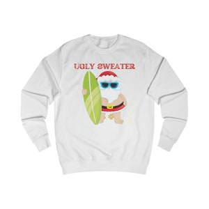 Ugly Sweater Santa Surf Men&#39;s Sweatshirt