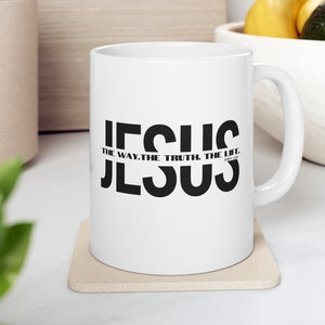 Jesus is the Way Coffee Mug: Christian Scripture Gift, 11 oz Ceramic