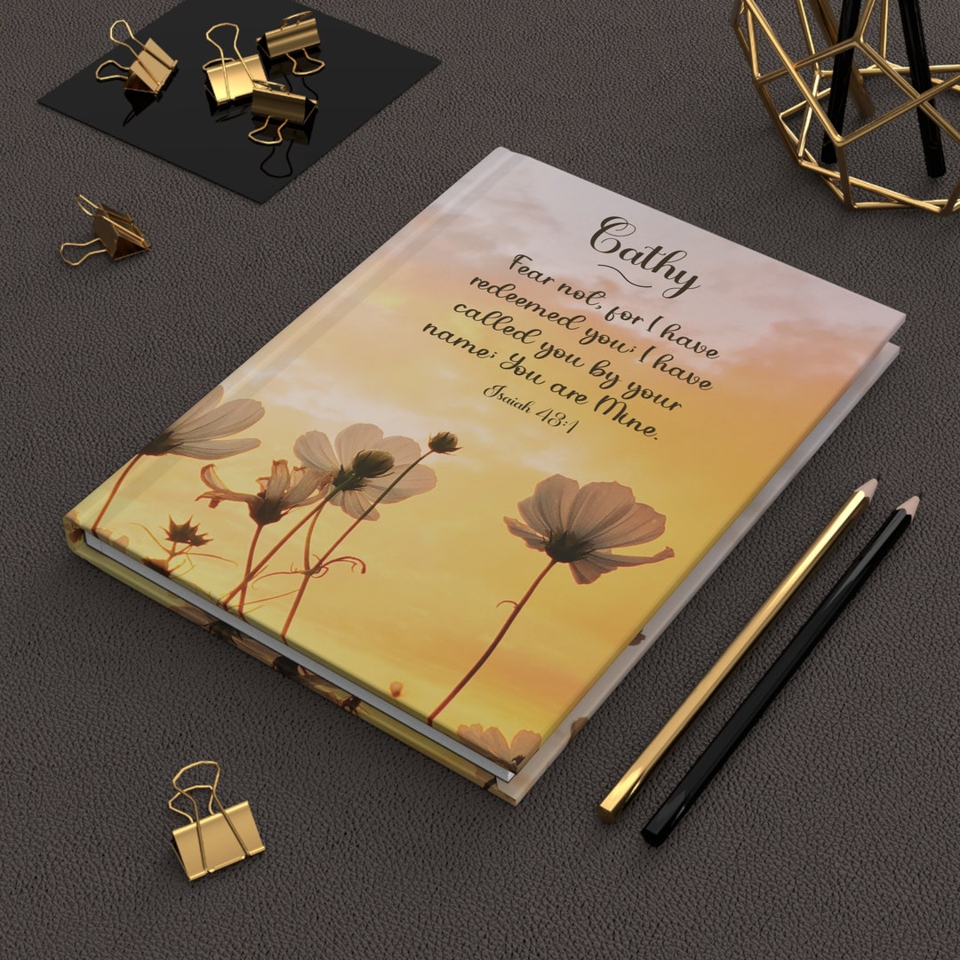 Custom Faith Journal Bible Verse Personalized Christian Hardcover Diary ...
