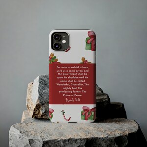 Faith Christmas Phone Cases Isaiah 9:6 Christian Phone Case,Bible Verse Phone Case