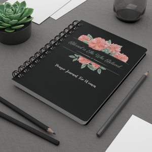 Christian Prayer Journal: Floral Bible Verse Spiral Notebook