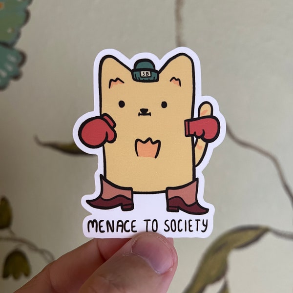 Menace to society cat sticker