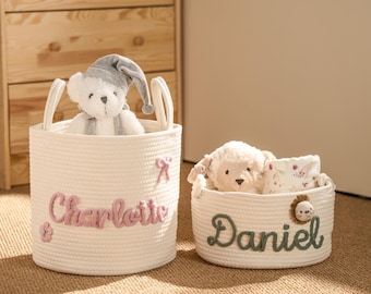 Handmade Storage Basket Personalized Nursery baby Shower Gift S-4XL Icon Option