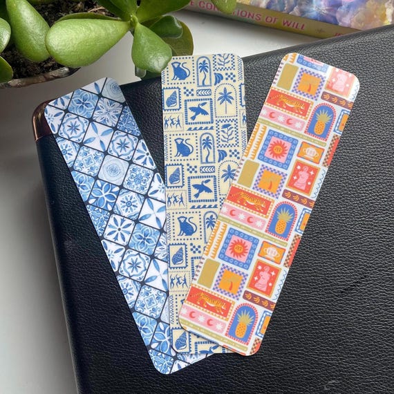 European Vacation Bookmark Set – Tropical Mediterranean Aesthetic | Set of 3 Illustrated Bookmarks for Readers & Kindle Lovers