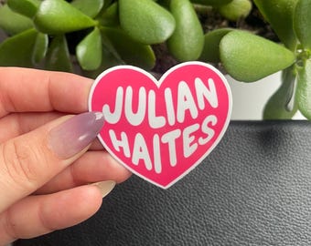 Julian Haites Heart Vinyl Sticker | Magnolia Parks Bookish Decal
