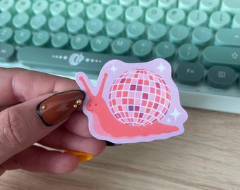 Disco Snail Vinyl Sticker