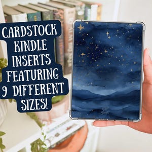 Starry Night Sky Heavy Cardstock Kindle Insert | Kindle Oasis, Paperwhite, Scribe