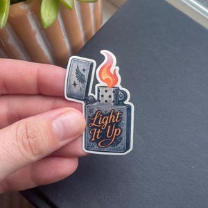 Pegatina retro para encendedor "Enciéndelo"