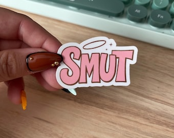 Smut Sticker | Y2K Style Bookish Decal for Kindle, Laptops & Water Bottles | Fun Pop Art Romance Reader Aesthetic